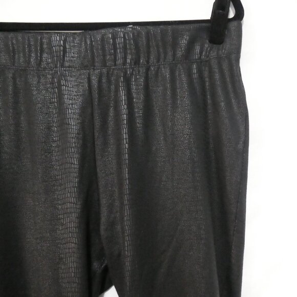 A - ADDITION ELLE | size 14-16 | Snakeskin Texture | Black High-Waist Leggings - Picture 5 of 16